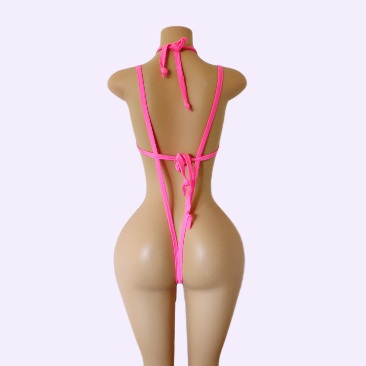 Exotic Dancewear Net Slingshot - Strawberry