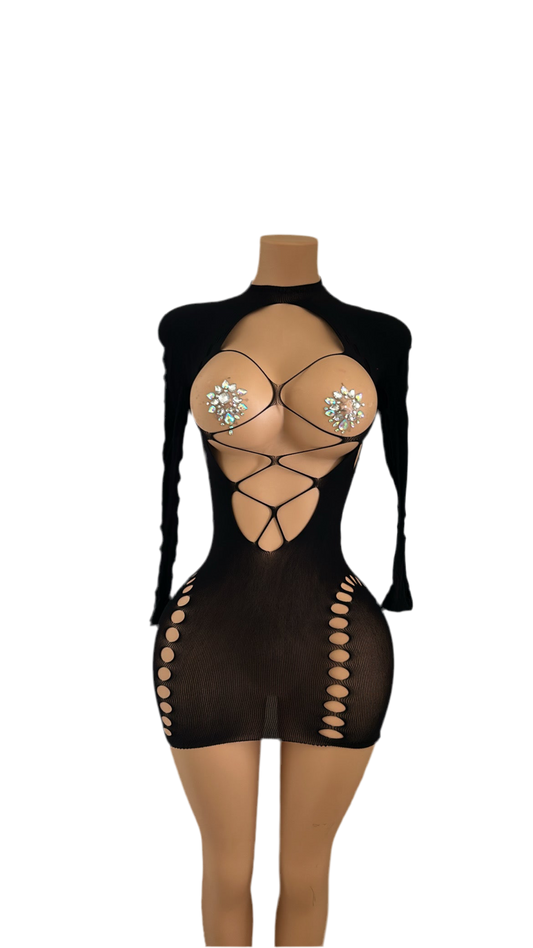 Slim Cut Dress - Black